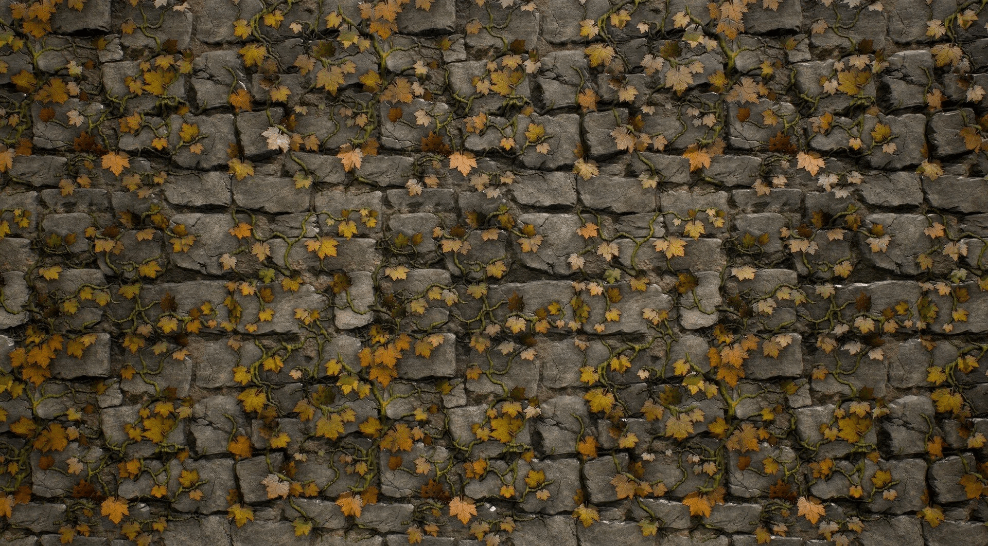 Autumn Stone Wall — 2