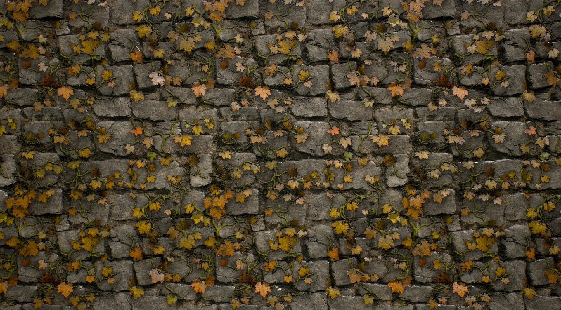 Autumn Stone Wall — 2